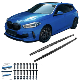 Oneway Set Sideskirts passend voor BMW 1-Serie F40 M-Pack/M135i 2019- - Glanzend zwart
