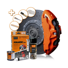 Foliatec Remklauwlakset - cosmic orange metallic - 3 Componenten