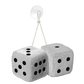 Simoni Racing Microfibre Big Dices 10x10cm - Wit - Set à 2 stuks