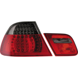 Set LED Achterlichten passend voor BMW 3-Serie E46 Coupe 1999-2003 - Rood/Rookgrijs