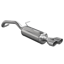 100% RVS Sportuitlaat passend voor Audi A1 1.4TFSi Sport (185pk) 2011- Ø55mm 2x80mm X-Race