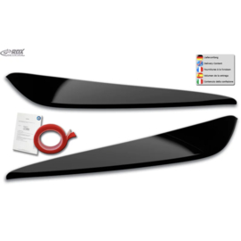 RDX Koplampspoilers passend voor BMW 2-Serie Gran Coupe (F44) 2019- (ABS Glanzend Zwart)