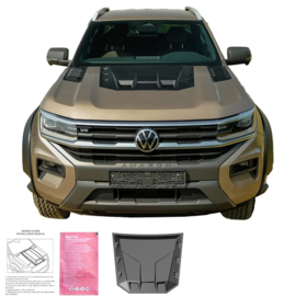 Oneway Motorkapluchtinlaat (Scoop) passend voor Volkswagen Amarok MK2 2022- - Matzwart