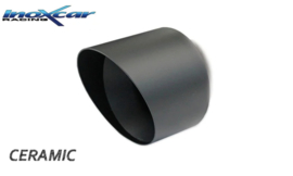InoXcar 100% RVS Sportuitlaat passend voor Audi A1 (8X) 1.6 TDI 90pk 1x100mm Black Ceramic
