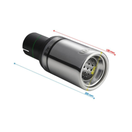 Ulter Sport Uitlaatsierstuk - Rond Ø80mm - Lengte 120mm - Montage ->50mm - RVS