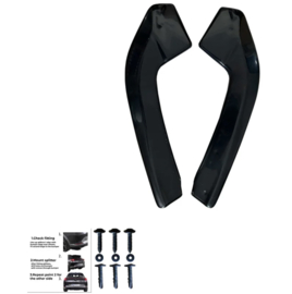 Oneway Achterbumperskirts (Hoeken) passend voor Audi RS3 Sedan 8Y 2020- - Glanzend zwart