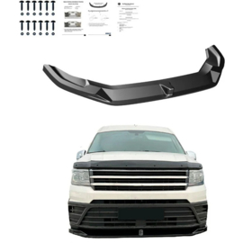 Oneway Voorspoilerlip passend voor Volkswagen Crafter MK2 2016- & MAN TGE MK1 PreFacelift 2016- – Versie 2 – Glanzend zwart