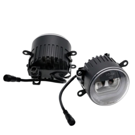 AutoStyle Set semi-universele LED mistlampen + DRL 'U-Shape' dagrijverlichting - Diameter 90mm - ECE-R19/R87 E-keur