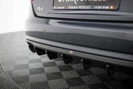 Maxton Design Achterspoiler Audi A4 B8 Facelift (uitvoering met enkele uitlaten aan beide zijden)