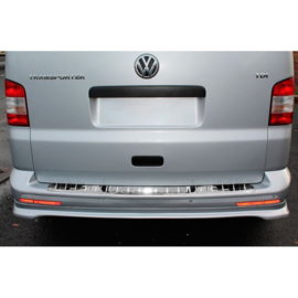 RVS Achterbumperprotector passend voor VW Transporter T5 2003-2015 (alle) & T6 2015- / FL 2019- (met achterdeuren) 'Ribs'