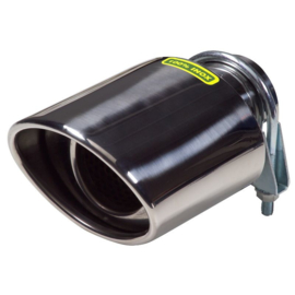 Uitlaatsierstuk RVS - ovaal 117x85mm - lengte 178mm - 45-64mm aansluiting