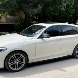 Oneway Set Sideskirts passend voor BMW 1-Serie F20/F21 M-Power 2011-2019 - Versie 2 - Glanzend zwart