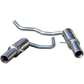 100% RVS Dubbele Sportuitlaat passend voor Audi A4 8E 1.8T 2001- Links/Rechts 102mm