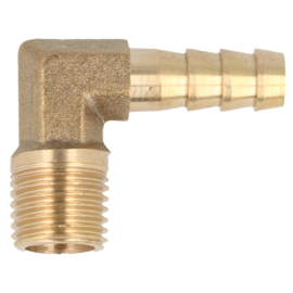 Slangpilaar messing 90° - 8 mm - 1/4 NPT