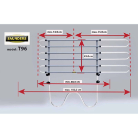 Saunders Universeel Hondenrek W-Tube 41cm->