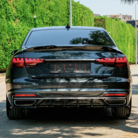 Oneway Achterspoiler passend voor Audi A4 (B9) Sedan Facelift 2019-2024 - Glanzend zwart