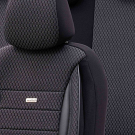 Universele Stoffen Stoelhoezenset 'SelectedFit Sports' Zwart - 11-delig - geschikt voor Side-Airbags
