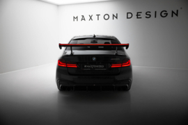 Maxton Design Carbon Spoiler met interne beugels + LED BMW 5 / M5 Sedan G30 / F90