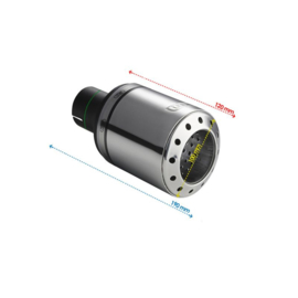 Ulter Sport Uitlaatsierstuk - Rond Ø100mm Bullet - Lengte 120mm - Montage ->50mm - RVS