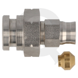 Slang aansluiting ss D3 - male flair M10X1,0