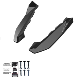 Oneway Achterbumperskirts (Hoeken) passend voor BMW X1 F48 M-Pack 2015-2019 - Glanzend zwart