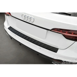 Avisa RVS Achterbumperprotector passend voor Audi A4 Avant S-Line 2015-2019 & Facelift 2019- - Matzwart