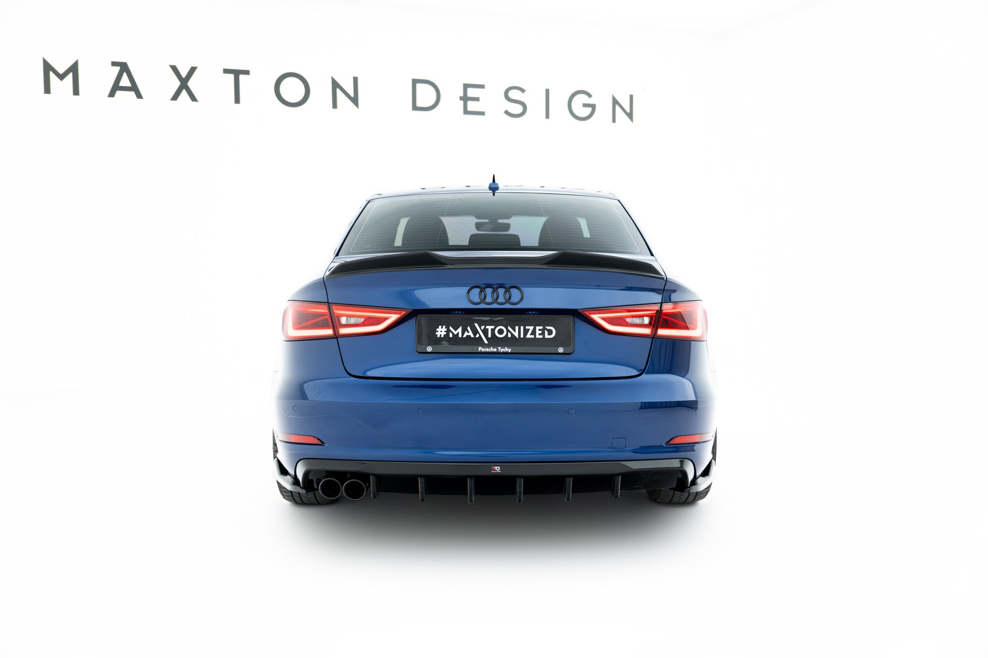 Maxton Design Achterspoiler Audi A3 Sedan 8V (uitvoering met dubbele uitlaatpijpen aan één kant)