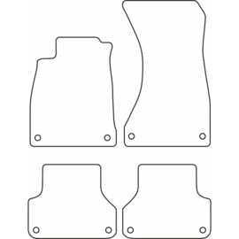 Automatten passend voor Audi A4 2015-