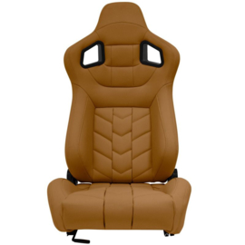 Sportstoel 'GK' - Beige Kunstleder - Dubbelzijdig verstelbare rugleuning - incl. sledes