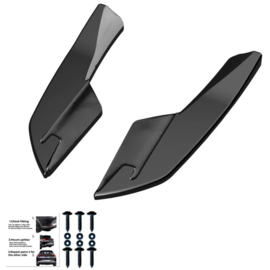 Oneway Achterbumperskirts (Hoeken) passend voor Audi S3 8V Sedan 2013-2020 - Versie 2 - Glanzend zwart