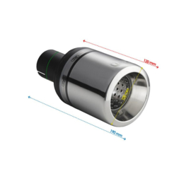 Ulter Sport Uitlaatsierstuk - Rond Ø100mm Big Rim - Lengte 120mm - Montage ->50mm - RVS