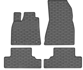 CIKCAR Rubber matten passend voor Renault R5 E-Tech 2024- & Nissan Micra VI EV 2025- & Alpine A290 EV 2024- (4-delig + montagesysteem)