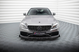Maxton Design Street Pro Frontsplitter + Flaps Mercedes-AMG C63 Sedan / Estate W205 Facelift
