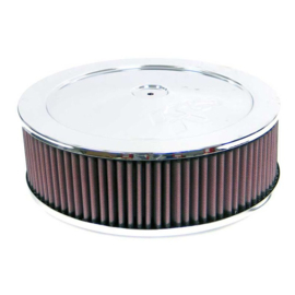 K&N luchtfilter rond - 78mm aansluiting, 178mm diameter, 79mm hoogte (60-1050)