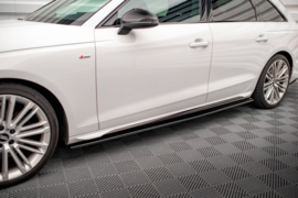 Maxton Design SIDESKIRTS DIFFUSERS AUDI S4 / A4 S-LINE / A4 COMPETITON B9 Gloss Black