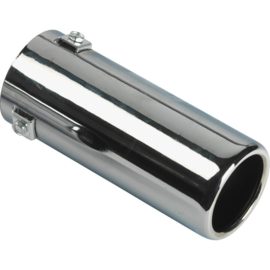 Uitlaatsierstuk Staal/Chroom - rond 70mm - lengte 170mm - 35-57mm aansluiting
