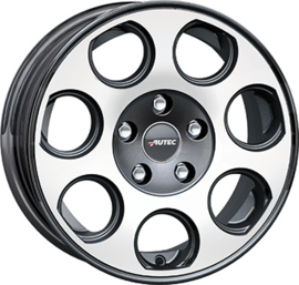 Autec Yuna 15 inch 6,0j 4/100 ET30 Naaf 66,6mm Antraciet / Gepolijst