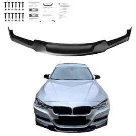 Oneway Voorspoilerlip passend voor BMW 3-Serie F30 M-Tech 2012-2019 - Glanzend zwart