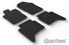 Rubbermatten passend voor Ford Ranger (Raptor) II 2022- (Benzine) & Volkswagen Amarok II 2022- (T profiel 4-delig + montageclips)