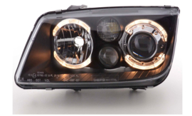 Koplampen VW Bora Angel Eyes zwart