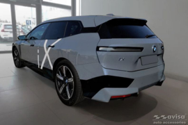 Zwart RVS Achterbumperprotector passend voor BMW iX (I20) 2021- 'Ribs'