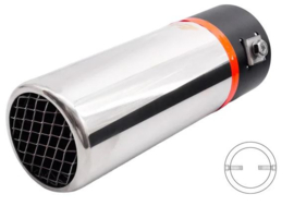 Simoni Racing Uitlaatsierstuk Rond RVS - Ø60xL170mm - Montage 37-57mm