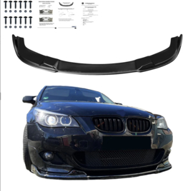 Oneway Voorspoilerlip passend voor BMW 5-Serie E60/E61 M-Pack 2003-2010 - Glanzend zwart