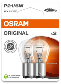 Osram Original Halogeen lampen - BAY15D - 12V/21-5W - set à 2 stuks