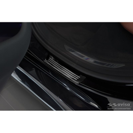 Zwart RVS Instaplijsten passend voor BMW X6 G06 2019- 'Hybrid' - 4-delig