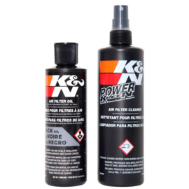 K&N luchtfilter onderhoudskit met knijpfles olie zwart (99-5050)