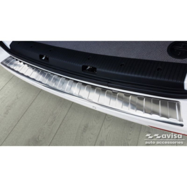 RVS Achterbumperprotector passend voor VW Transporter T5 2003-2015 (alle) & T6 2015- / FL 2019- (met achterdeuren) 'XL' 'Ribs'