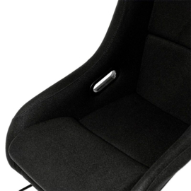 Sportstoel 'MO' - Zwart - Vaste polyester rugleuning - incl. sledes