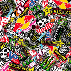 Stickerbomb Folie - Graffiti design 1 - Rol 60x200cm - zelfklevend