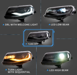 VLAND LED-koplampen voor Chevrolet [chevy] Camaro 2016-2018